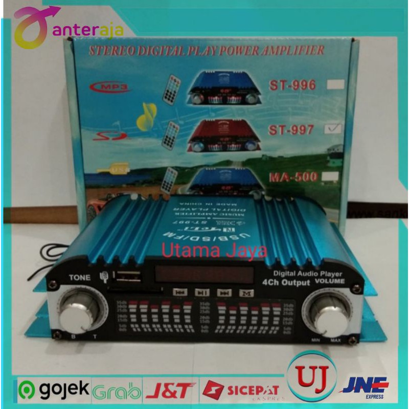 Amplifier Teli ST-997 USB MMC SD 12V Ampli Mini