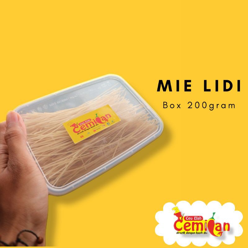 

Mie lidi kemasan box isi 200gram cemilan ceu elah