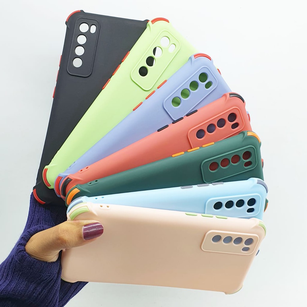 Huawei Nova 7 Softcase Candy Crack Macaron 2 Tone Plus Pelindung Camera