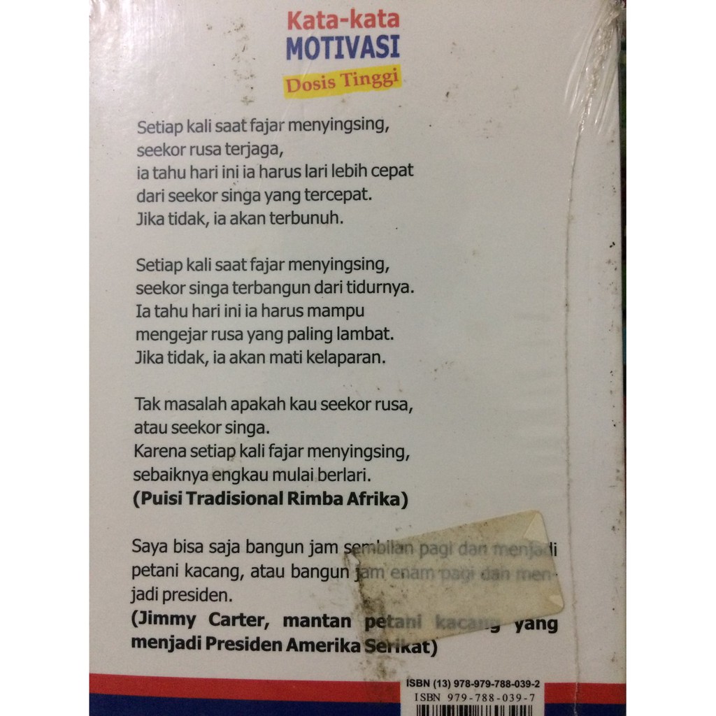 Jual Buku Saku Kata Kata Motivasi Dosis Tinggi Murah Shopee