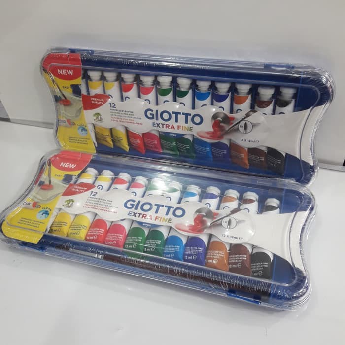 Giotto 12 ml Poster Colors - Extra Fine 12 Colours - Cat Poster warna 12ml