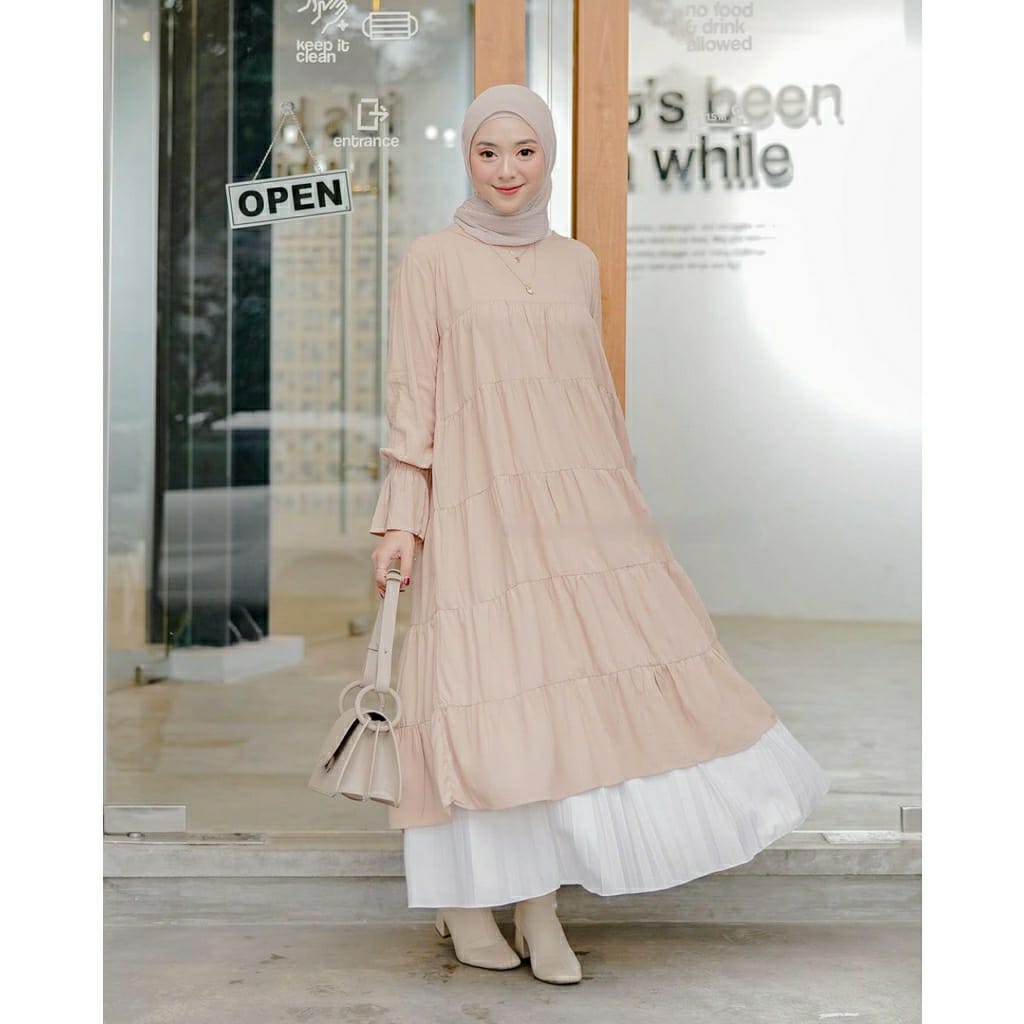 BEFAST - ZEC OOTD Wanita Tunik YOUE / Cempaka Tunik / Tunik Dress / Tunik Casual / Fashion Wanita Muslimah / OOTD Pesta / Tunik Kekinian 2021 / Tunik Trendy / Tunik Terlaris