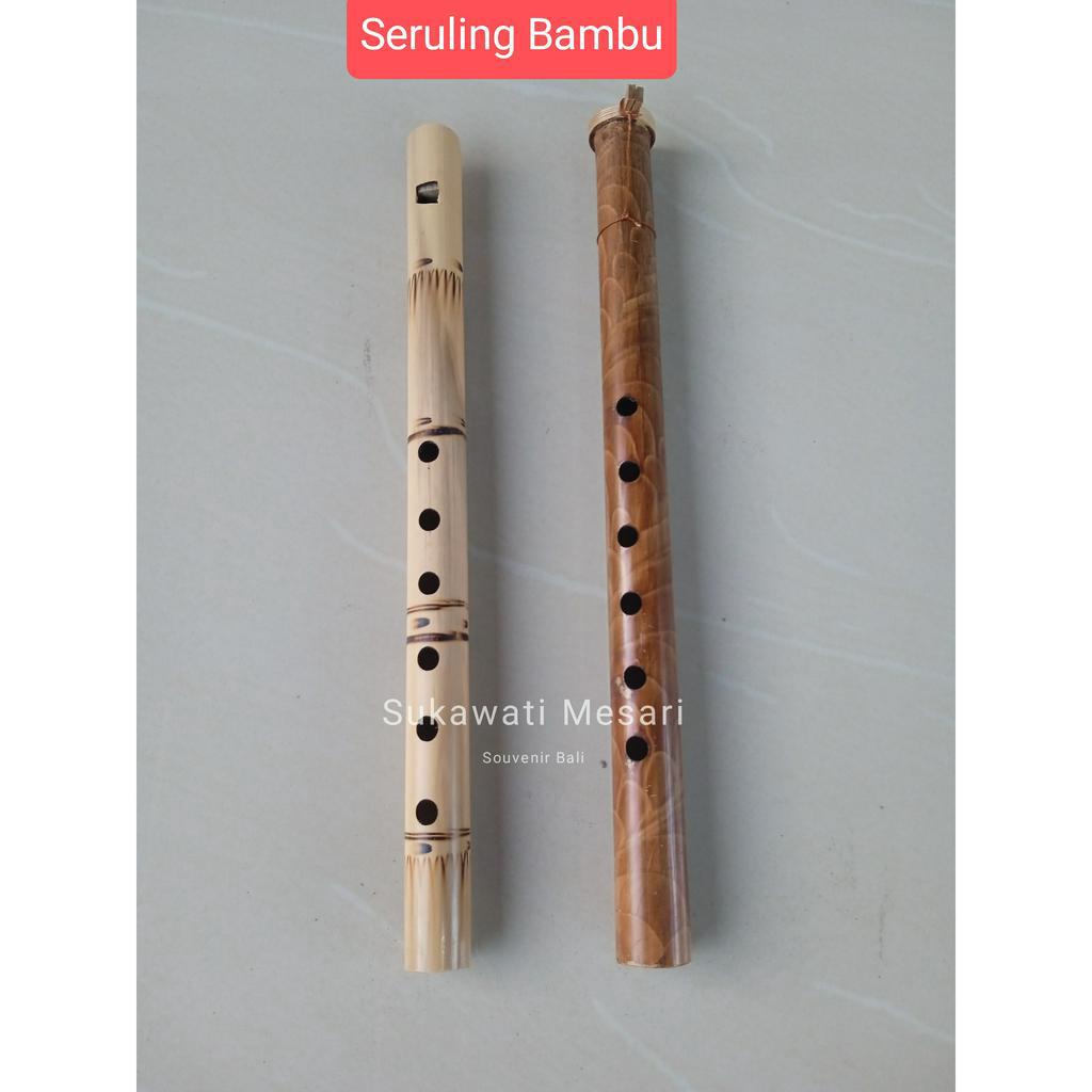 Mainan Seruling Suling Bambu Bali Lubang 6 Alat Musik Mainan Edukasi Anak Tradisional