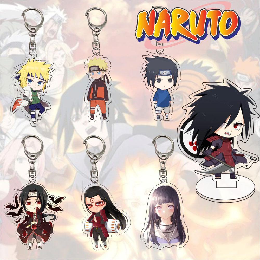 QUINTON Naruto Gantungan Kunci Untuk Anak-Anak Liontin Miniatur Scultures Anime Jepang Q Versi Karakter Key Ring