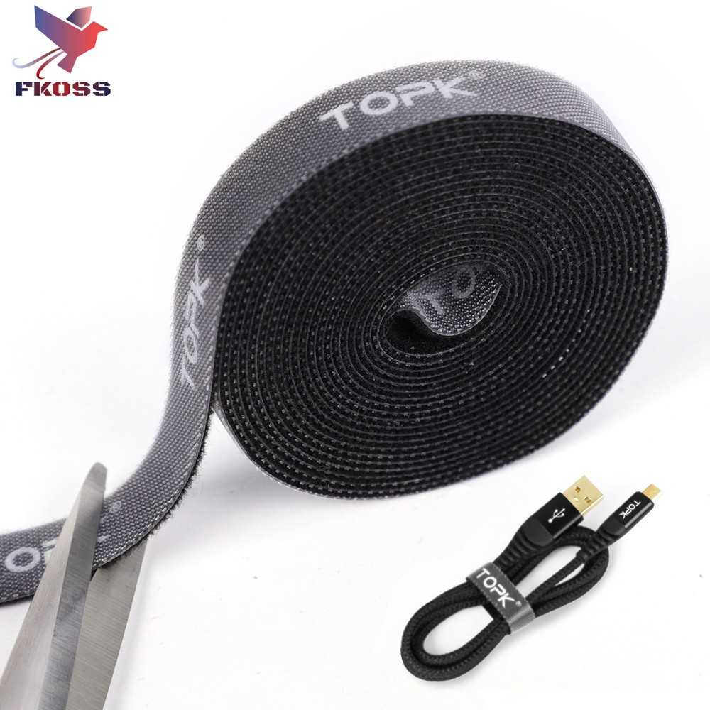 Velcro Perekat kabel Cable organizer 1M/2M/3M/5M TOPK