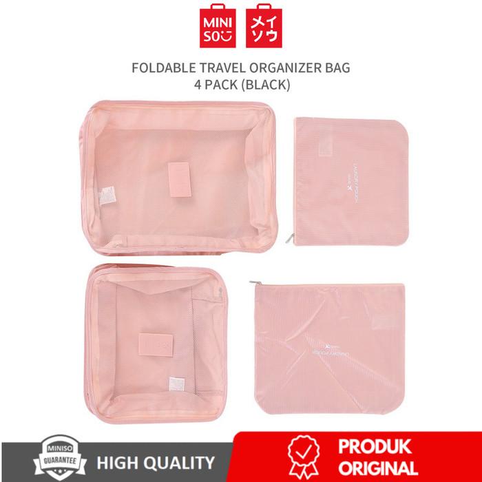 MINISO Tas Penyimpanan 4pcs Foldable Travel Bag Multifungsi Organizer