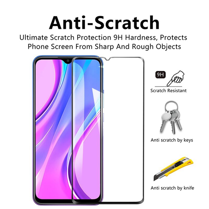 Pelindung Layar Tempered Glass Redmi 9T Paket 2 in 1