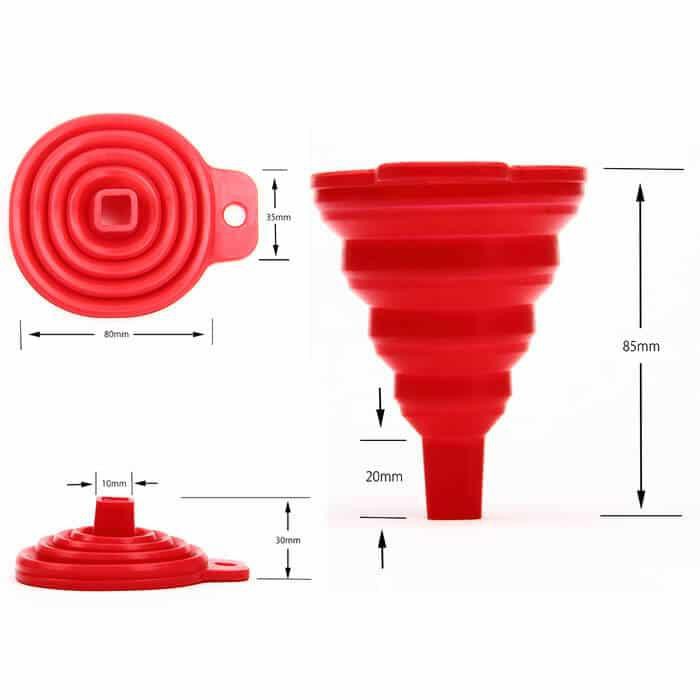 Corong Air Minyak Lipat Silicone