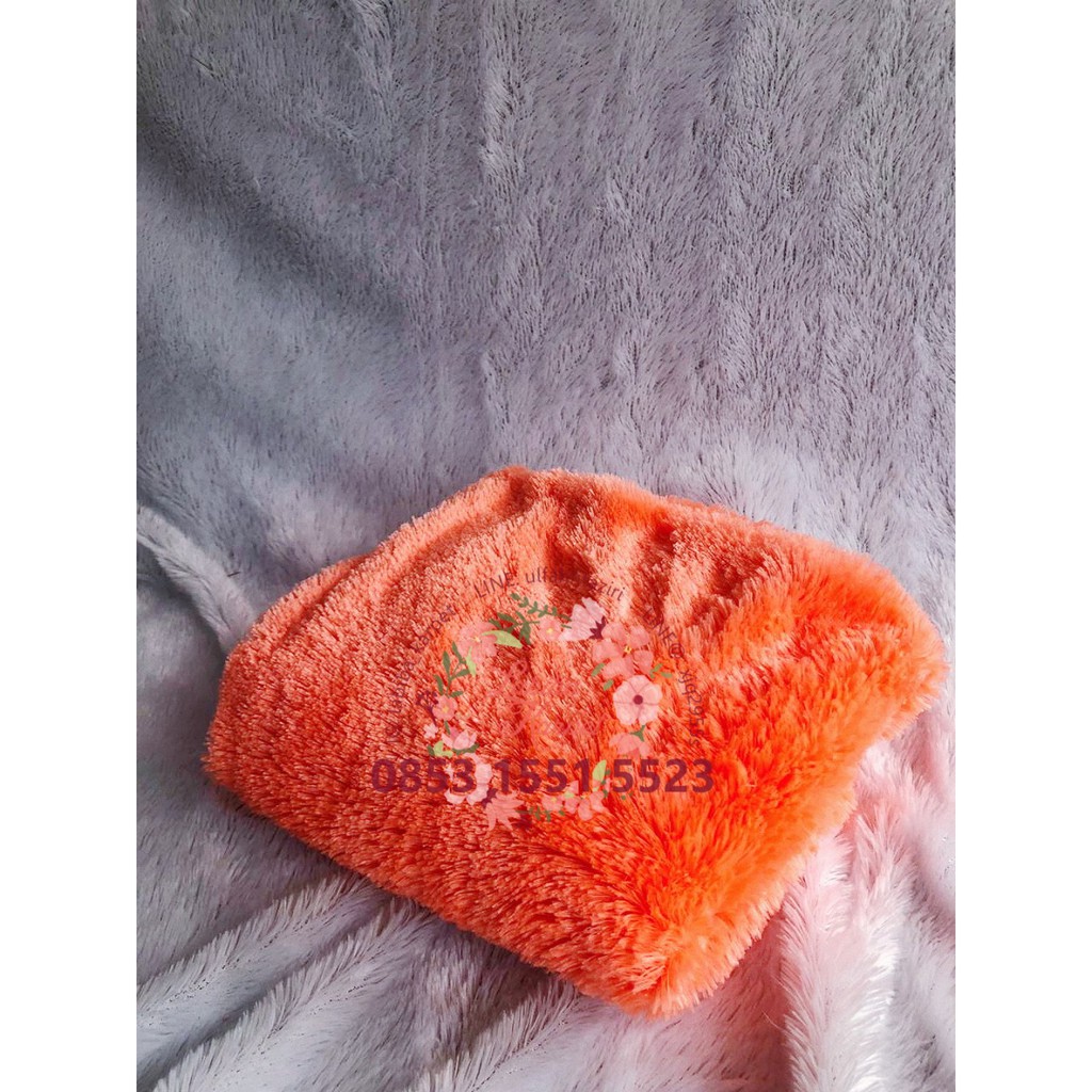 Kain bulu Rasfur ORANGE 150x100 - Bisa untuk Alas foto bahan Karpet Bulu