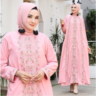 Baju Gamis Muslim Terbaru 2020 2021 Model Baju Pesta Wanita Kekinian Bahan Babydoll Kondangan Remaja Shopee Indonesia