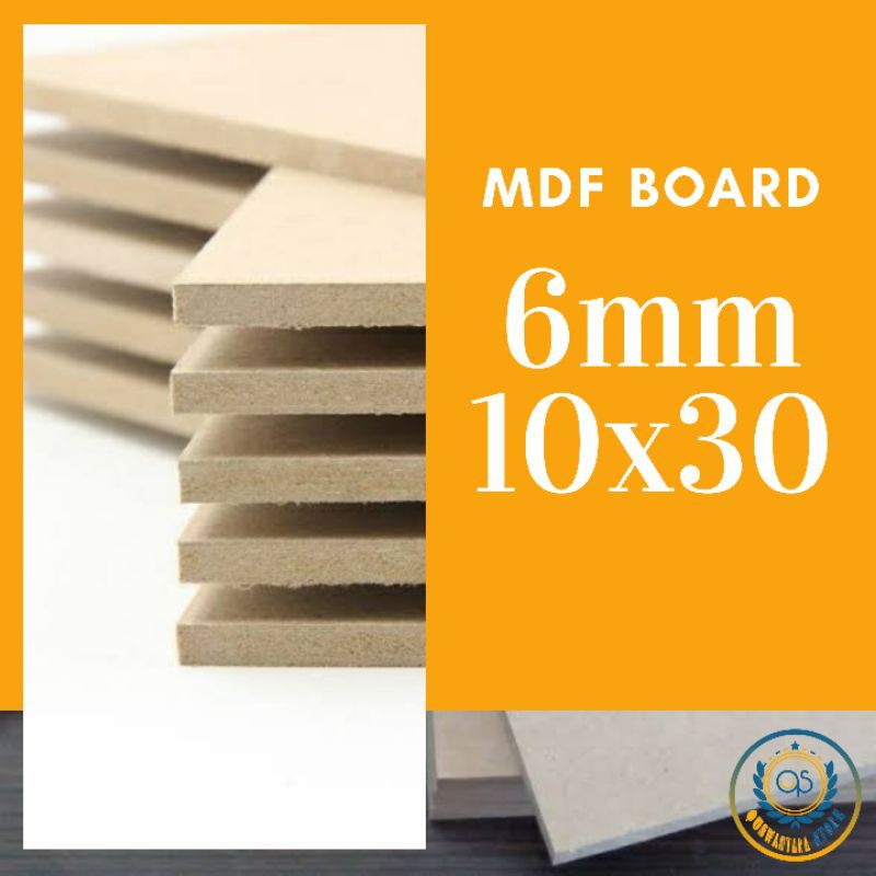 Jual PAPAN MDF / MDF BOARD UKURAN 10 cm x 30 cm TEBAL 6 mm Indonesia