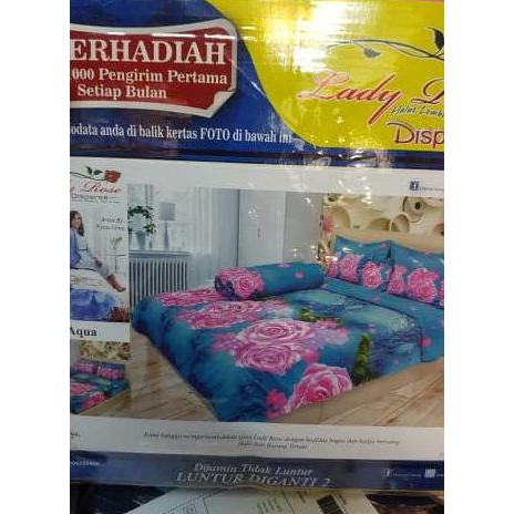 Sprei Lady Rose 180X200 Aqua