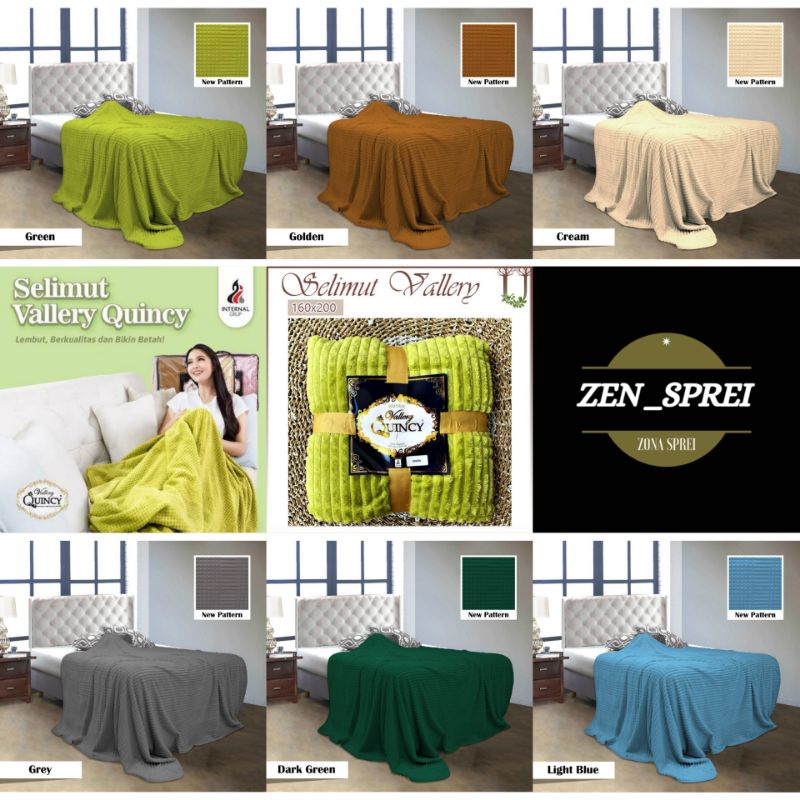 Selimut vallery 160x200 selimut polos vallery embos