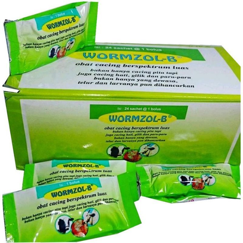 wormzol b bolus ecer obat cacing sapi kambing kerbau kuda
