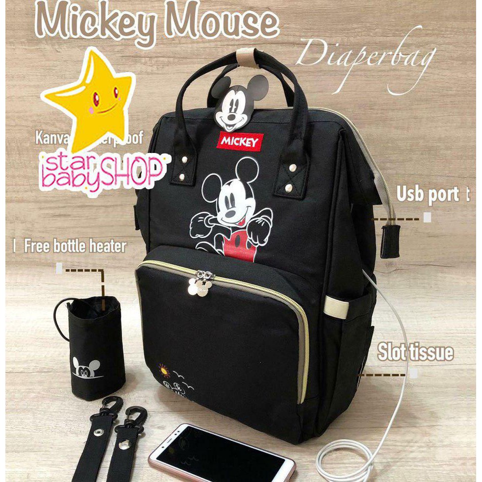 Tas Bayi Anello Diaper Bag Mickey Mouse Minnie Diaperbag GEN.3