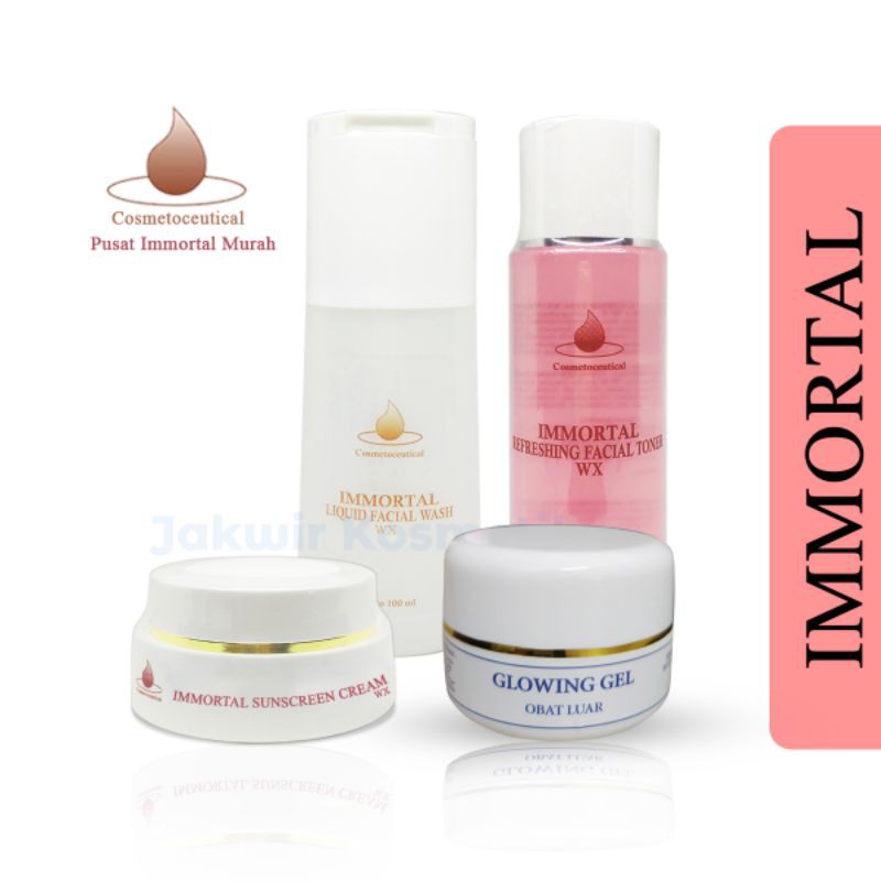 IMMORTAL PAKET NORMAL GLOWING GEL / IMMORTAL GROSIR/ PUSAT IMMORTAL/ SKINCARE WHITENING / EXTRA GLOW