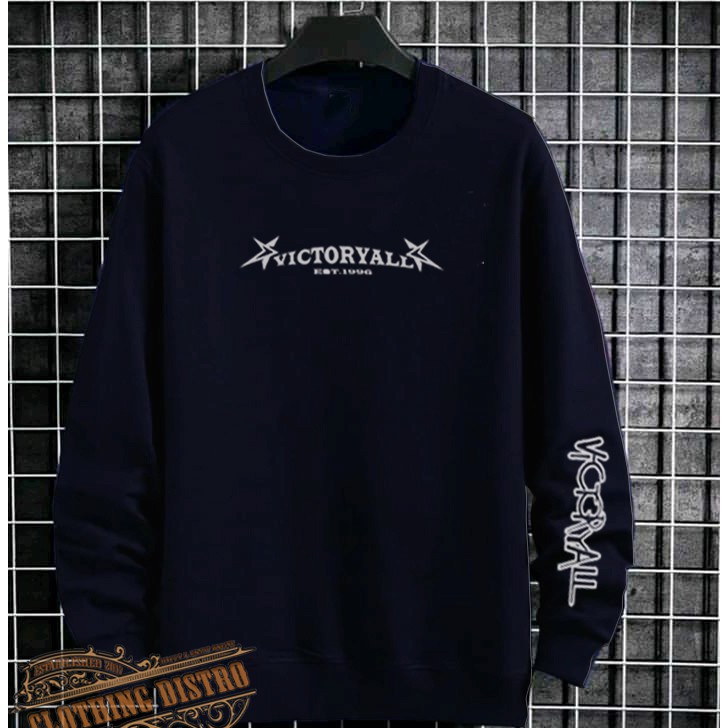 [COD] Bloods Crewneck Black Motif Simpel Pria/Wanita Premium Quality SWEATER PRIA/WANITA L XL VCRL-KDS HITAM -NEW V-