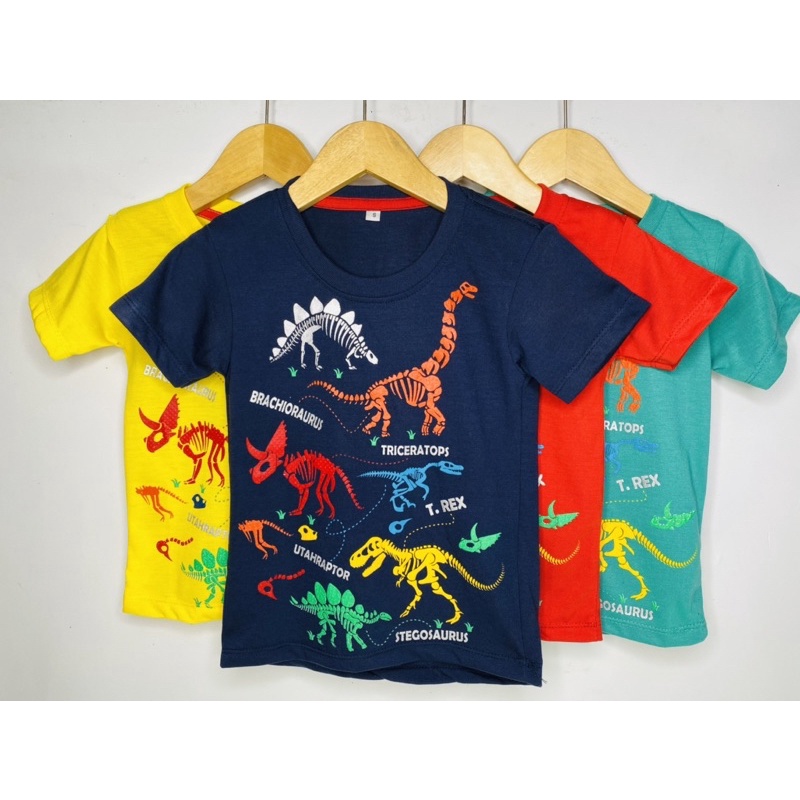 Kaos anak laki-laki-kaos DINOSAURUS 1-10 tahun