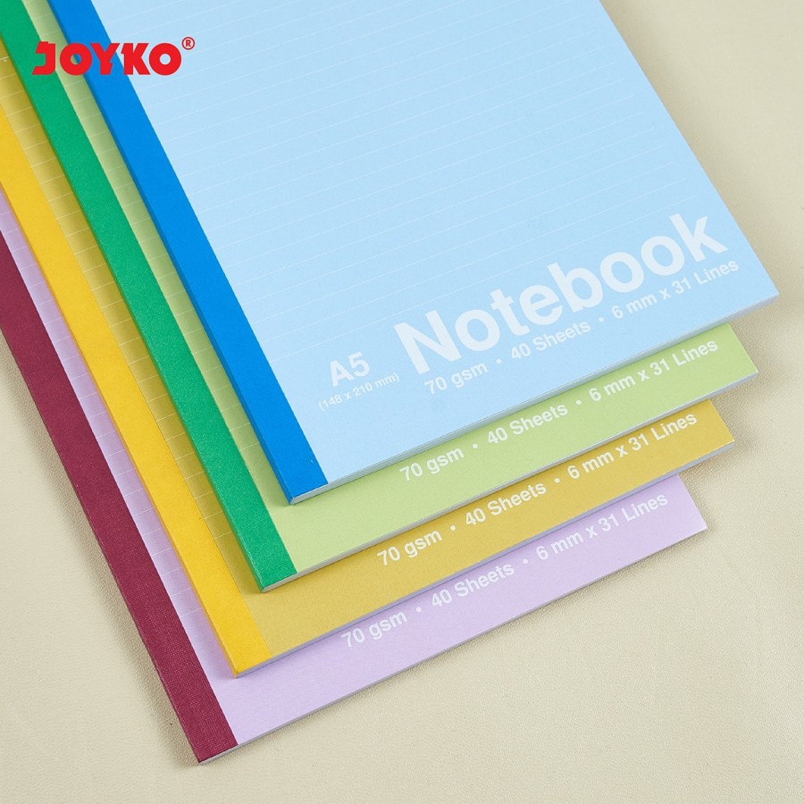 Buku Tulis Catatan Bergaris Ruled Notebook Joyko NB-704 A5 40 Lembar