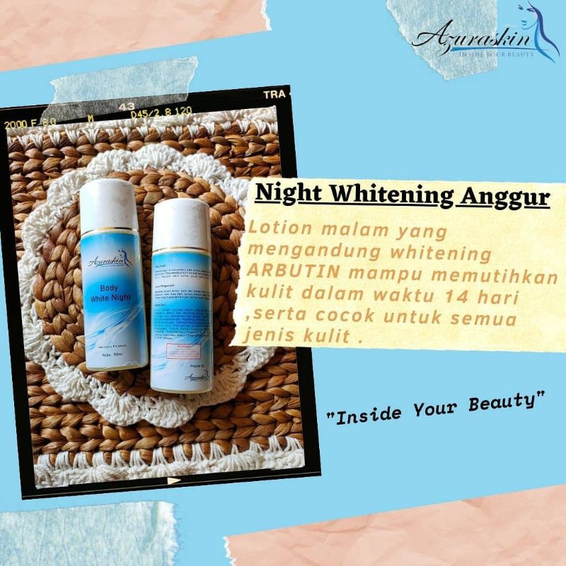 HB Pemutih Dosting Night Anggur Whitening Azuraskin Premium Anggur Lotion Dosting HB Pemutih