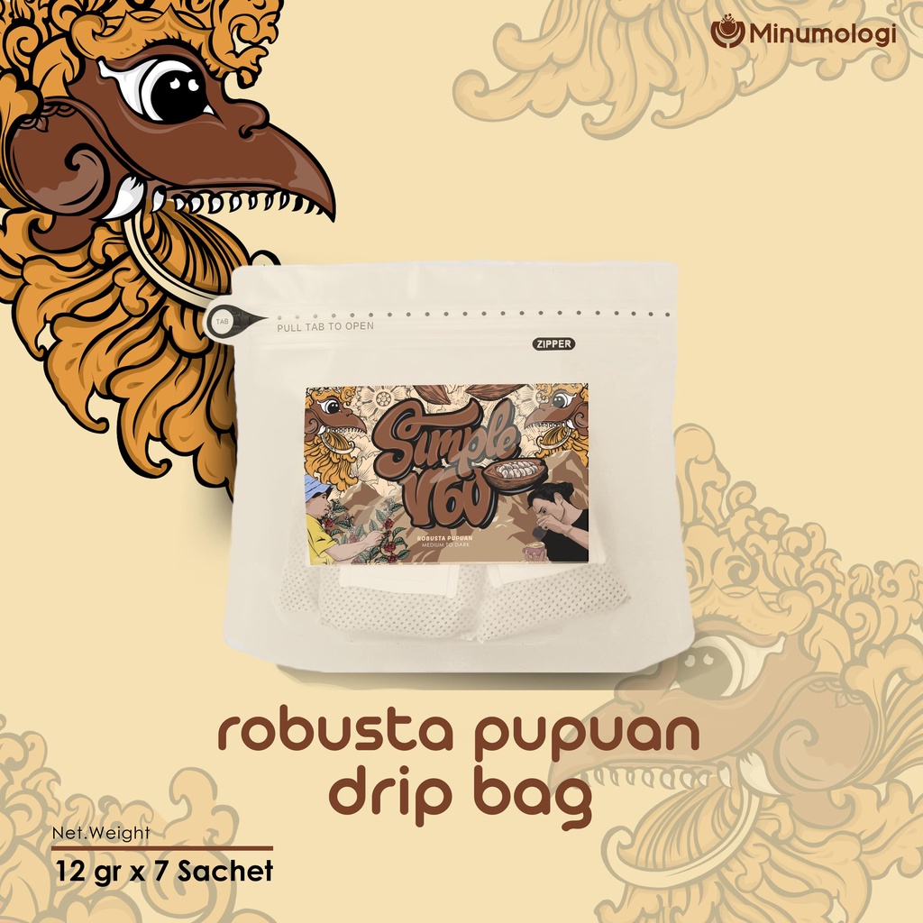 

Simple V60 | Coffee Drip Bag Robusta Pupuan Bali 7 x 12gr