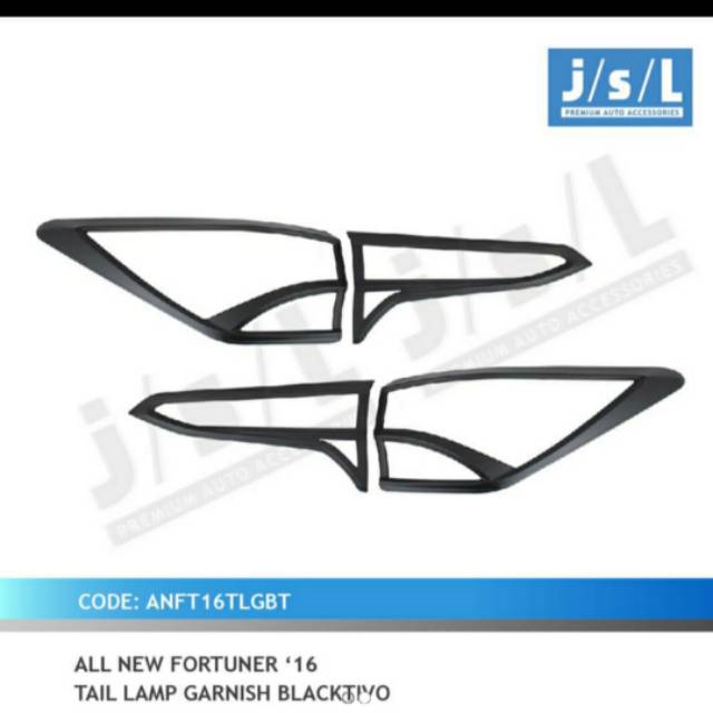 Garnish belakang all new Fortuner hitam, chrome, carbon / tail lamp garnish jsl