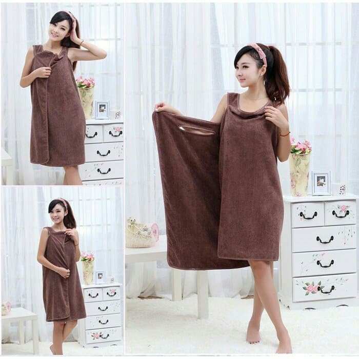 Jual HARGA DISKON BAJU HANDUK KIMONO MANDI WEARABLE BATH TOWEL DRESS