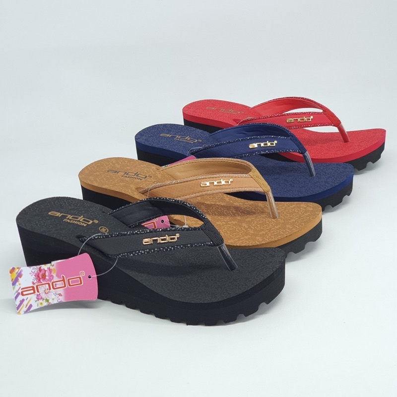 ANDO NEW SAVIRA (36-40) - Sandal Jepit Wedges Wanita
