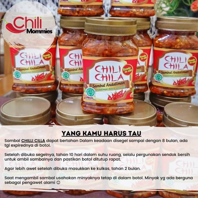 

Paket Reseller Sambal Chili Chila / Sambal Rumahan / Sambal Khas Nusantara