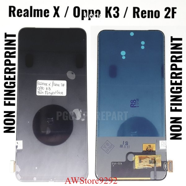 Layar Screen LCD TS Touchscreen Fullset OPPO K3 RENO 2F REALME X NOT FINGERPRINT - Black