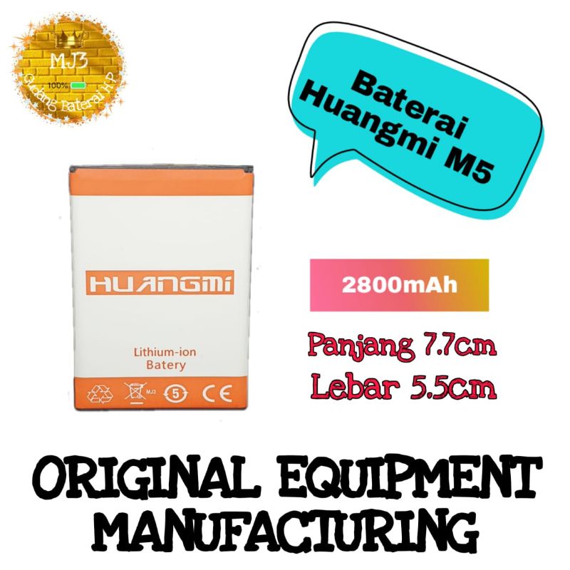 Baterai battery batre Huangmi M5 NEW KF36 konektor di tengah