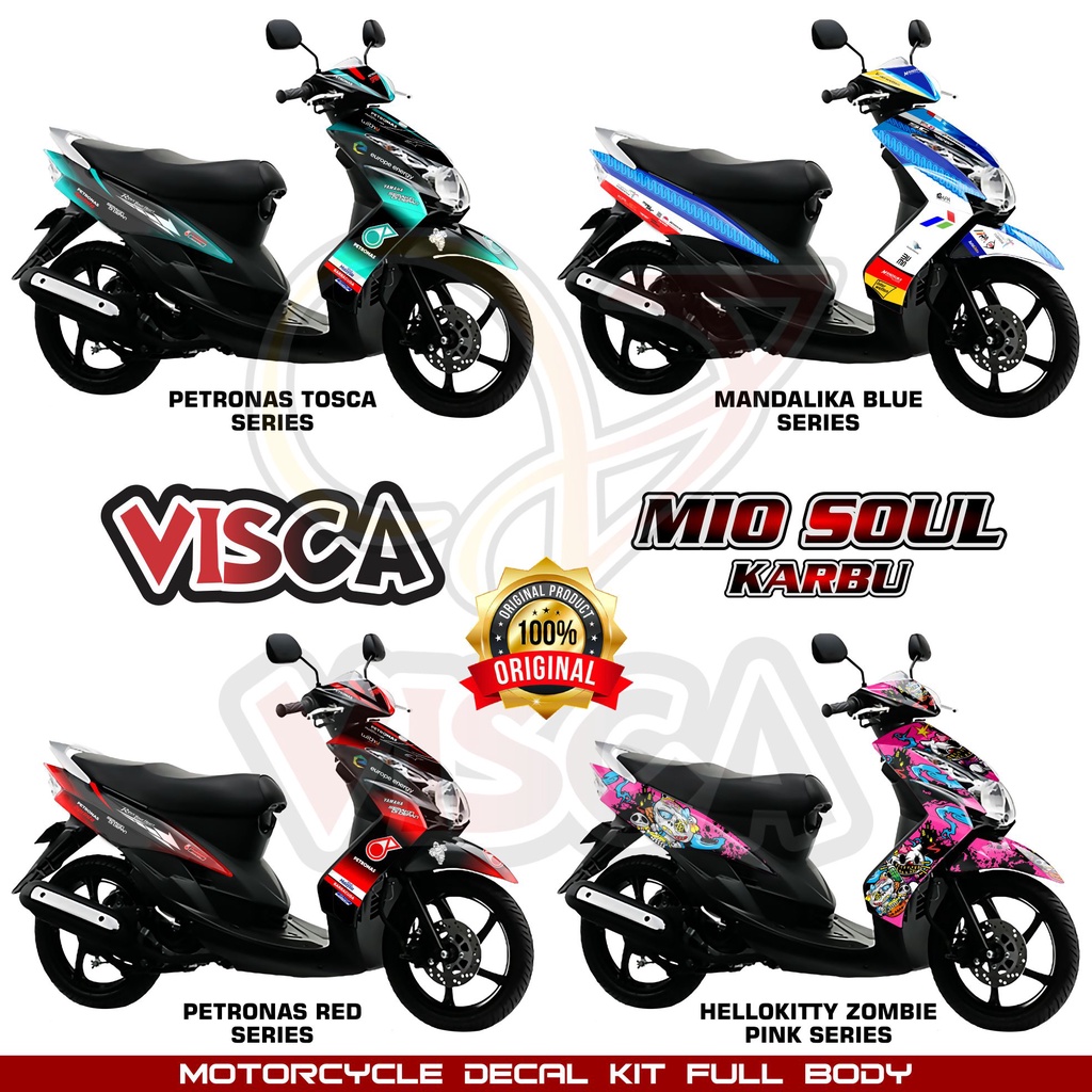 Decal Mio Soul Karbu Full Body Stiker Mio Soul Karbu Variasi Keren Striping Mio Soul Karbu Variasi D