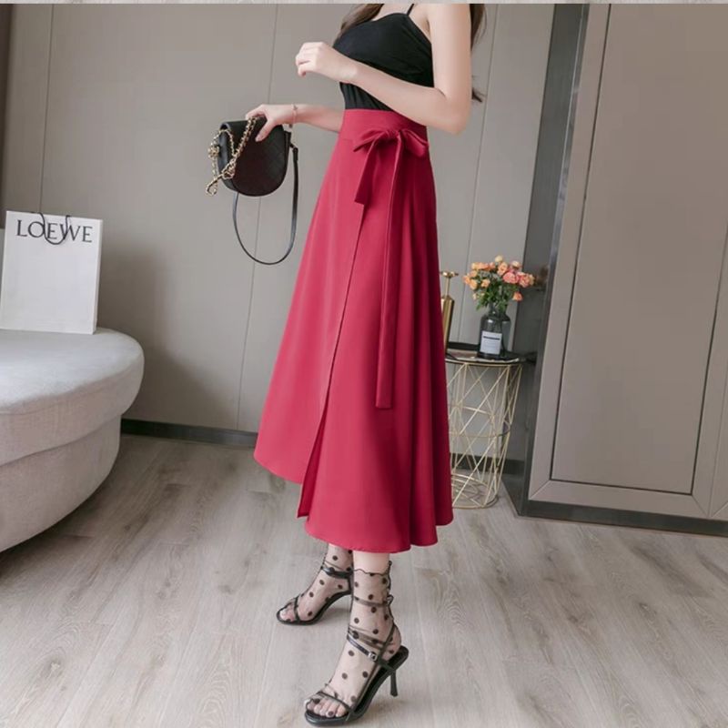 Rok A-line Shakila Strap/Rok Panjang Wanita Korea musim panas Fit to Xl-6