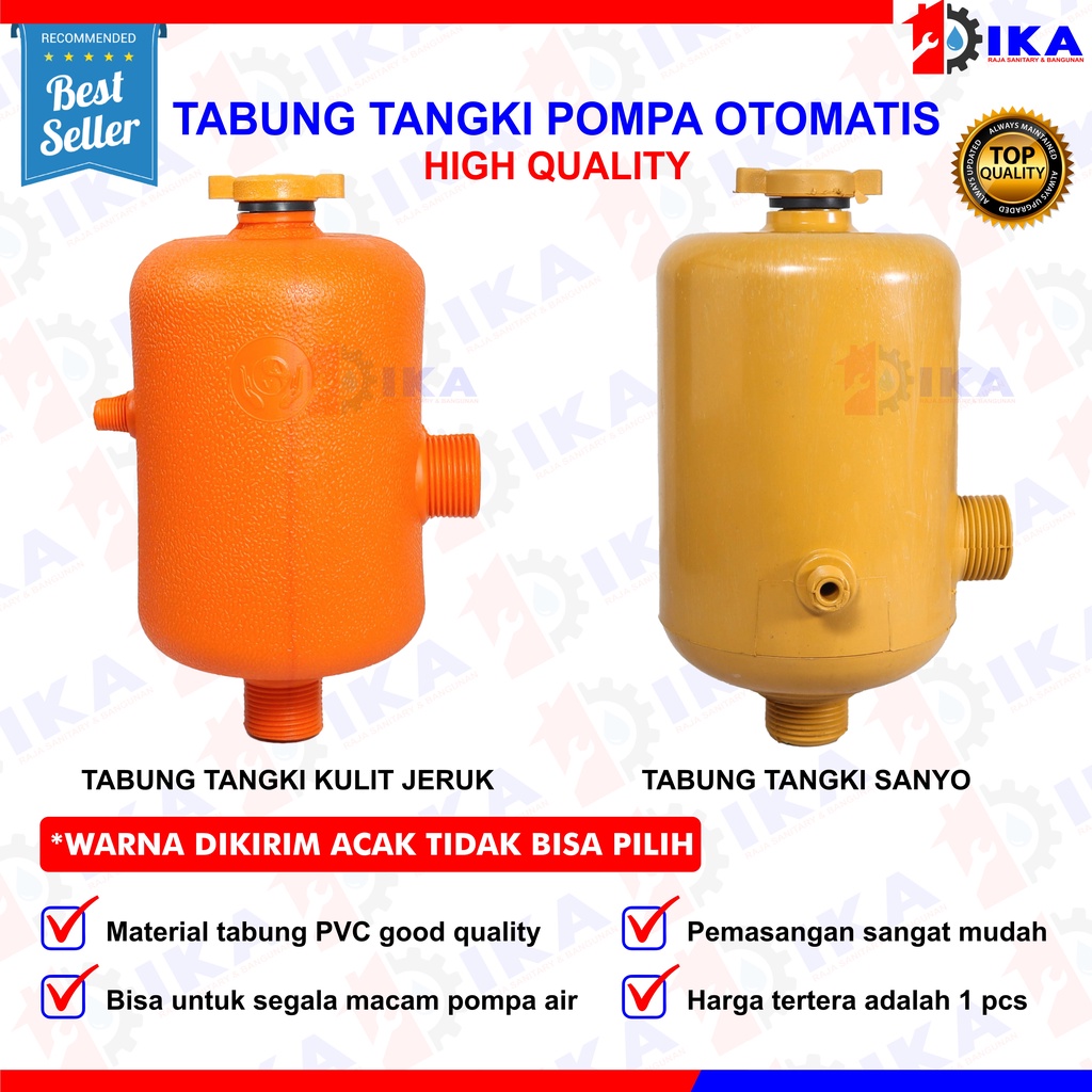 Tabung Otomatis Pompa Air PVC / Tangki Sanyo Dorong Fiber / Toren Cadangan