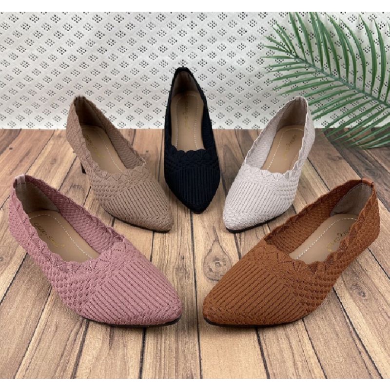 36-41 Sepatu Flat Wanita Rajut Import flat shoes rajut import 101 sepatu rajut wanita import