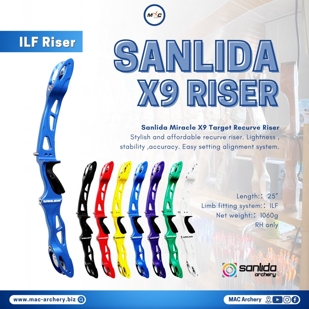 Jual Riser Busur Panah Aluminium 25 Ilf Recurve Sanlida Miracle X9 Shopee Indonesia 7242