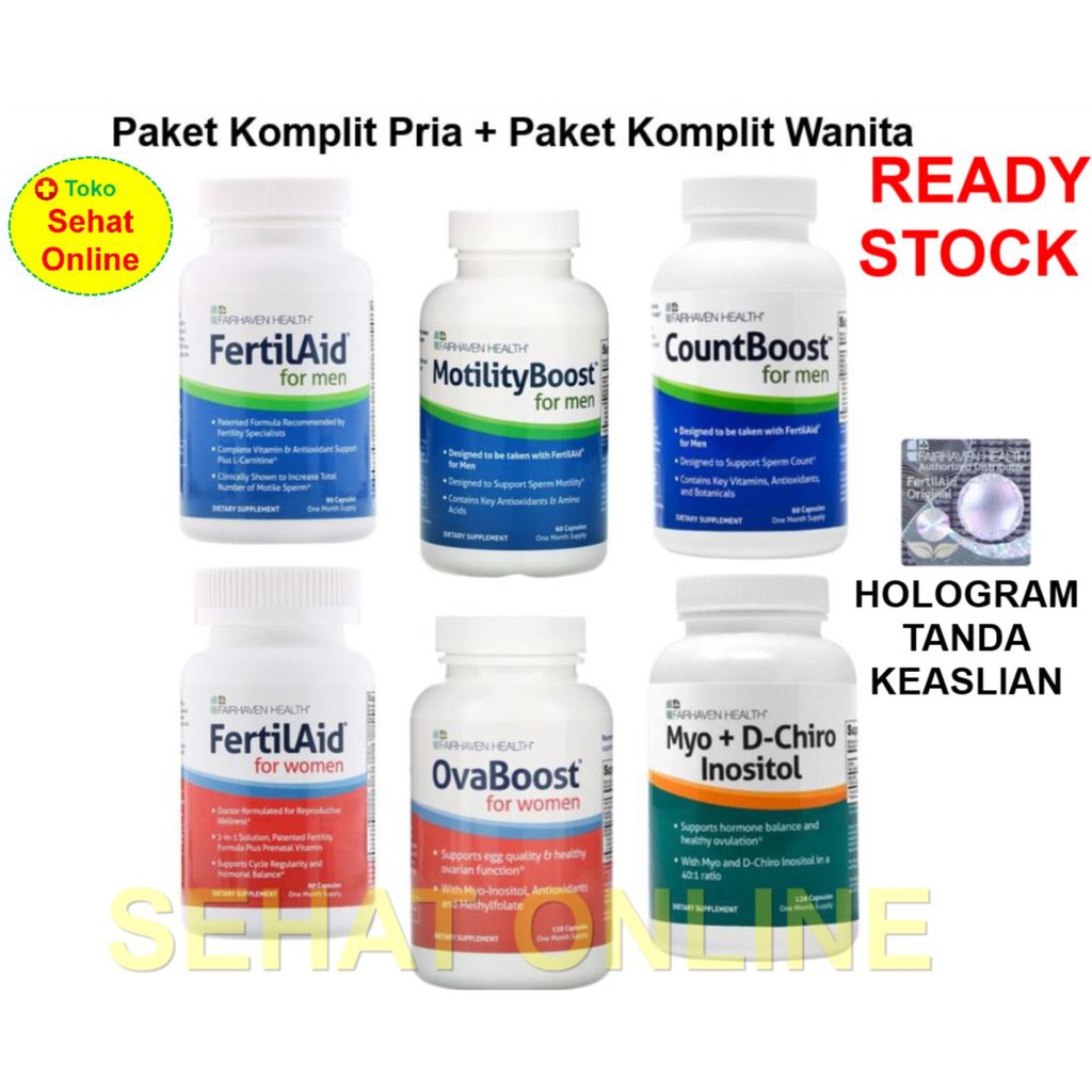 Paket Kesuburan Pria dan Wanita : Fertilaid Combo Complete 2