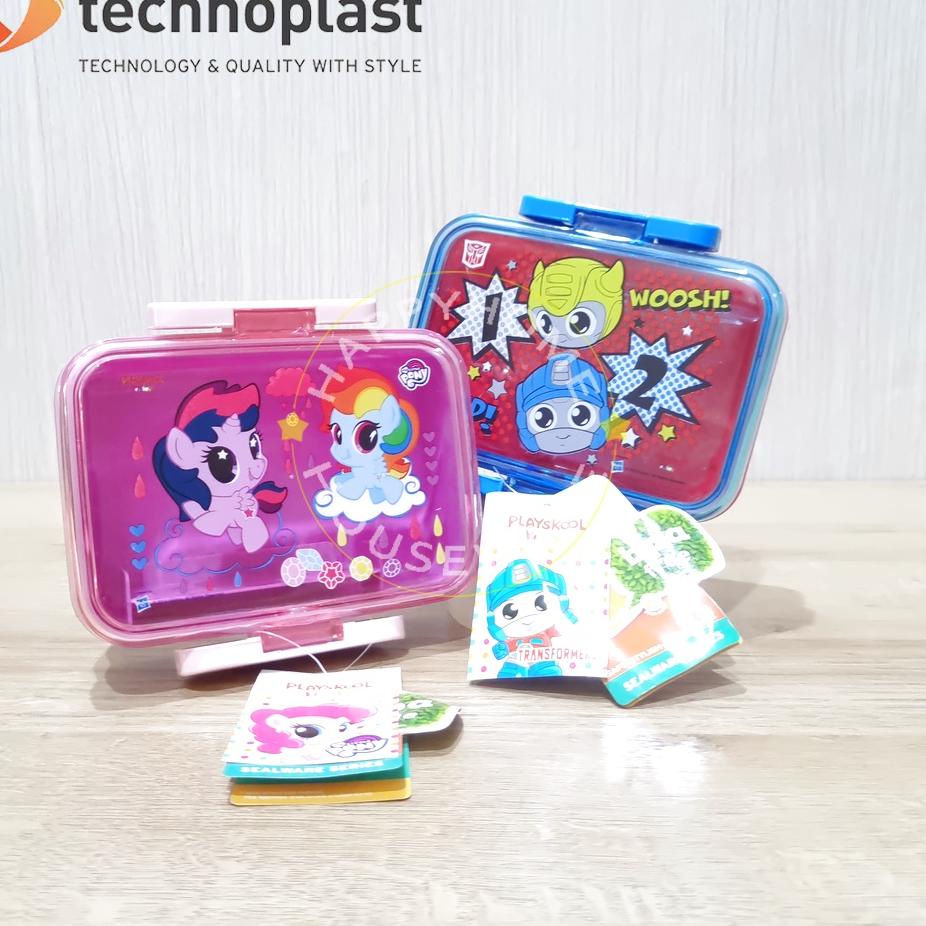 Super Pembelian TECHNOPLAST Playskool Lunch Box 450ml /Kotak Makan Bekal Motif Cute Pony &amp; Transforman