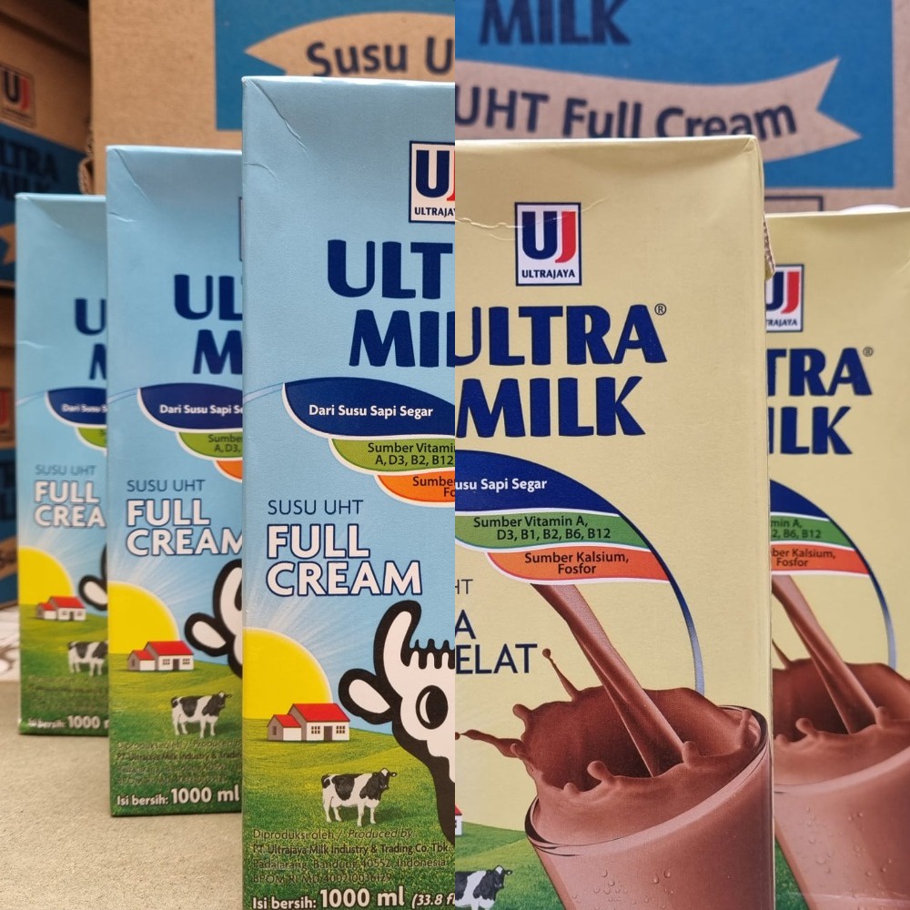 

1PCS Susu Ultra Milk 1000ml 1 liter Full Cream Putih/Coklat