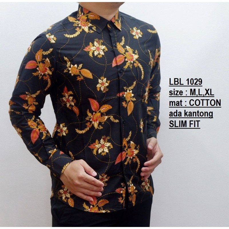 KEMEJA MOTIF BATIK UNIK PRIA SLIM FIT LB439 MEWAH BATIK SLIMFIT luigi