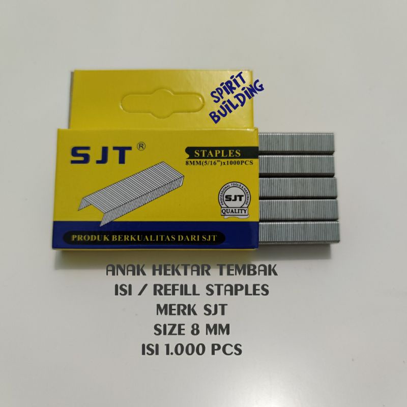 

REFILL ISI STAPLES SJT 8 MM (5/16") ANAK HEKTAR TEMBAK ISI 1000 PCS