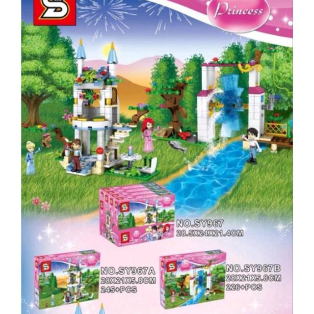 Lego Disney Princess SY967 SY 967 Ariel and Cinderella Tower Mill