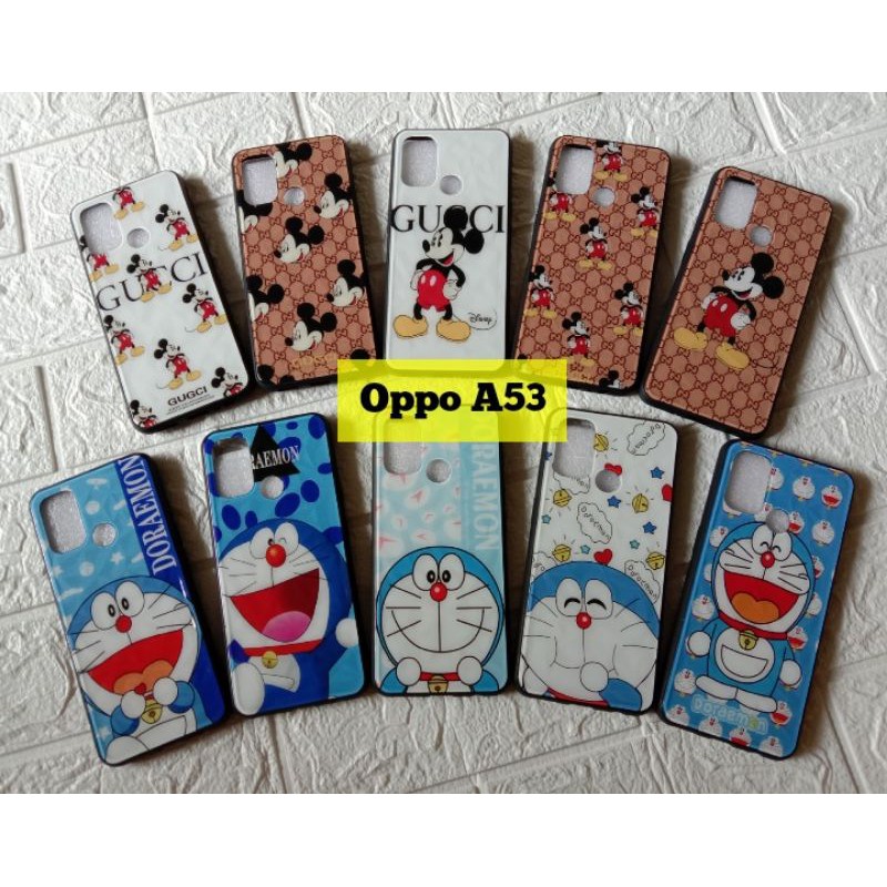 TERLARIS SOFTCASE CASE OPPO A53 A33 2020 MOTIF DIAMOND KARAKTER DORAEMON MICKEY