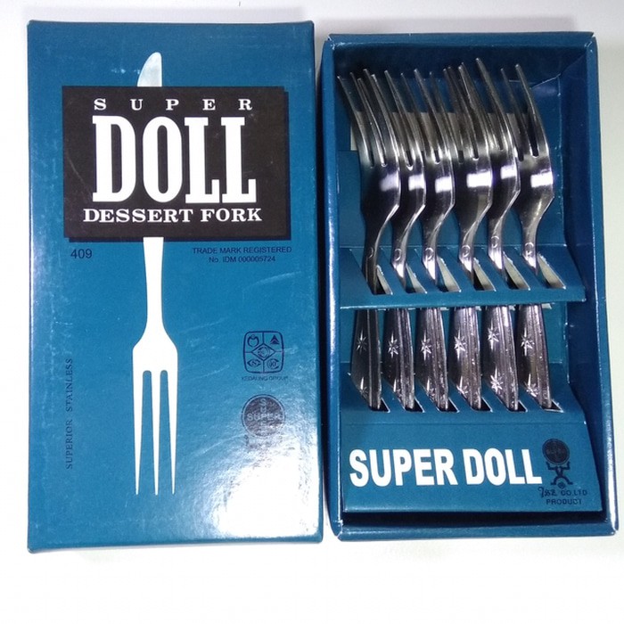 Kedaung Super Doll 409 Dessert Fork Garpu Kue Kecil Stainless Steel