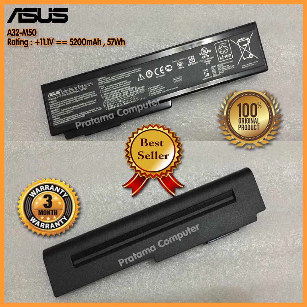 ORIGINAL Baterai Laptop Asus N43  N43S  N43SL  N53 Series  A32-M50