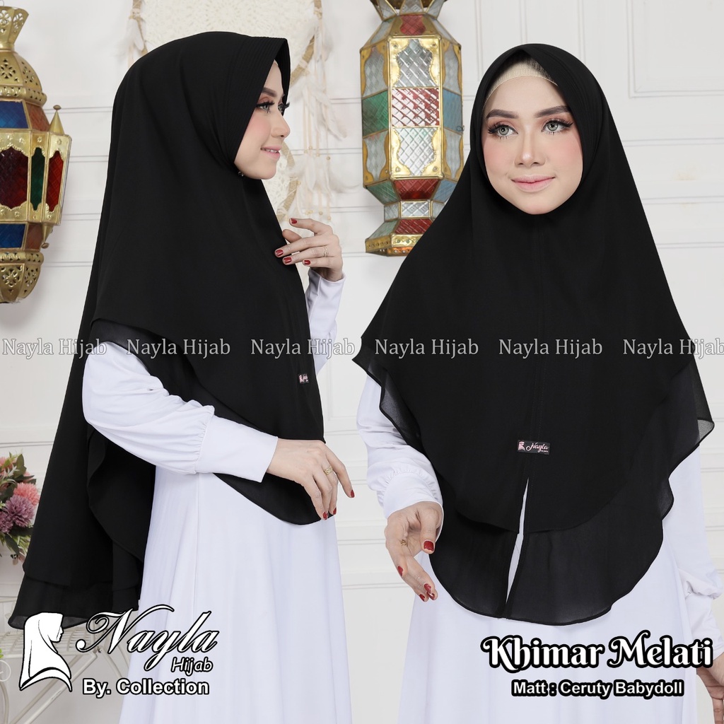 KHIMAR MELATI CERUTY BABYDOLL KERUDUNG CERUTY JUMBO ORIGINAL BY NAYLA HIJA'B