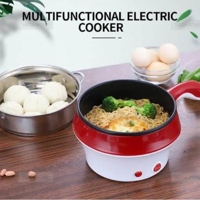 BAYAR DI TEMPAT Panci Elektrik Panci Listrik Multifungsi Serbaguna Plus Kukusan Lapisan Keramik PANCI YS-18B Korean Mini Pan Fried BBQ Grill Elektrik