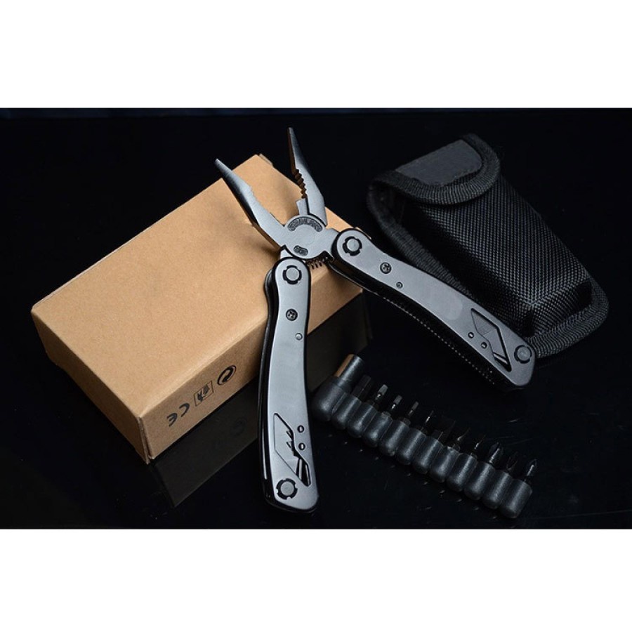 Multifunctional EDC Plier Survival Tool Stainless Steel - MPA19 - Black