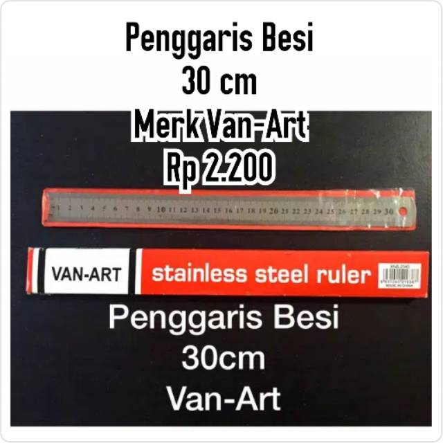 

Penggaris Besi 30 cm Merk Van-Art