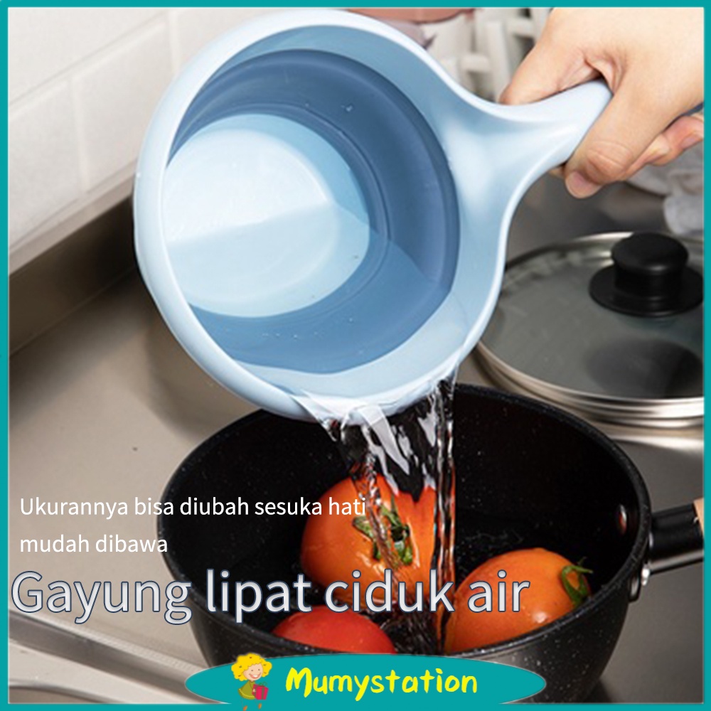 Mumystation  Gayung lipat silikon bahan silikon gayung lipat portable